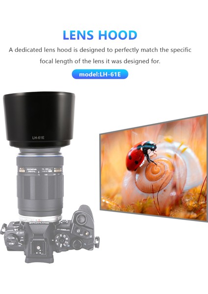 Olympus M.zuıko Ed 75-300MM F/4.8-6.7 LH-61E Siyah Için Parasoley (Yurt Dışından) fiyatları