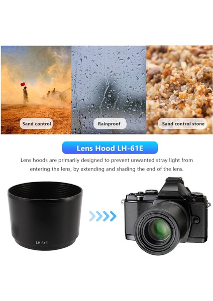 Olympus M.zuıko Ed 75-300MM F/4.8-6.7 LH-61E Siyah Için Parasoley (Yurt Dışından) modelleri