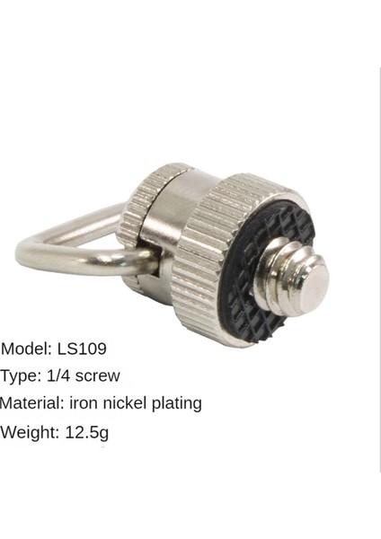 1/4 Inç Kamera Vidası Paslanmaz Çelik Kemer Halkası Başparmak Vidası Tripod Kafası Hızlı Bırakma Plakası Vidası (Yurt Dışından)