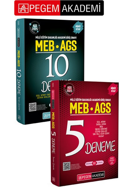 Pegem Akademi 2025 Meb-Ags Tamamı Çözümlü 15 Deneme Seti (2.kitap