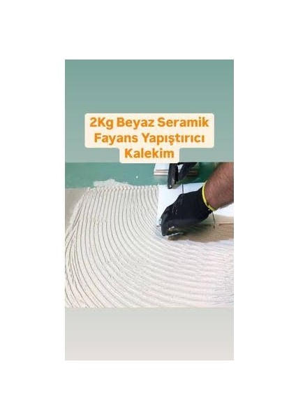 2kg Seramik Fayans Yapıştırıcı Beyaz Kalekim