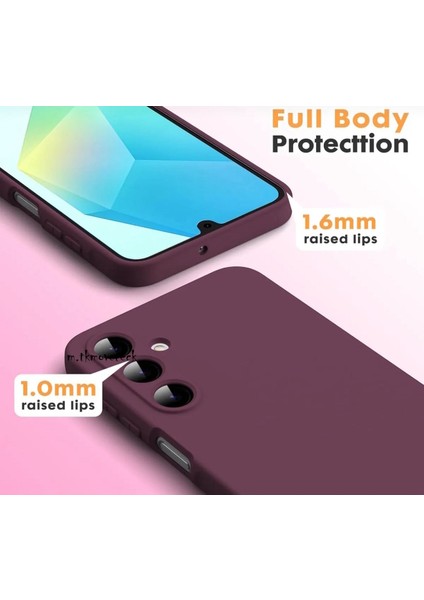 Samsung Galaxy A36 Kılıf Lansman Kamera Korumalı Içi Kadife Yumuşak Renkli Silikon Mat Hisli Süet Liquid