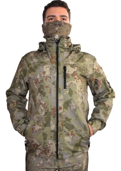 Tsk Piyade Kamuflaj Soft Shell Mont Içi Polarlı