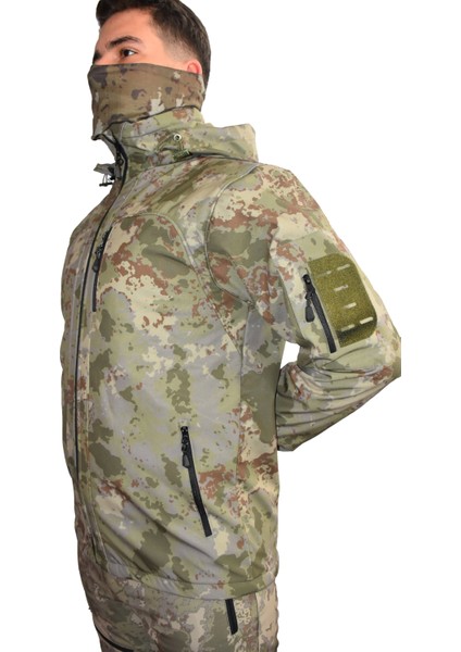 Tsk Piyade Kamuflaj Soft Shell Mont Içi Polarlı