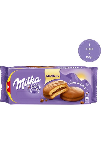 Sütlü Çikolata Kaplamalı Kakaolu Kek 150 gr - 3 Adet