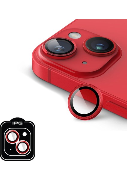 iPhone 15 / 15 Plus Için Ipg Prolens Kamera Lens Koruyucu Alüminyum CD Çerçeveli, Kırılmaz Cam, Ultra Hd