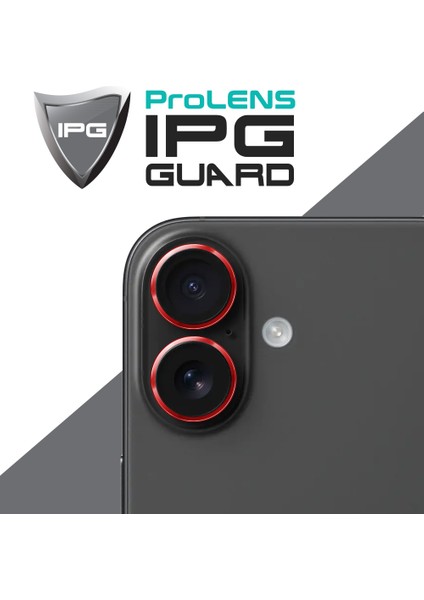 iPhone 16 / 16 Plus Için Ipg Prolens Kamera Lens Koruyucu Alüminyum CD Çerçeveli, Kırılmaz Cam, Ultra Hd fiyatları