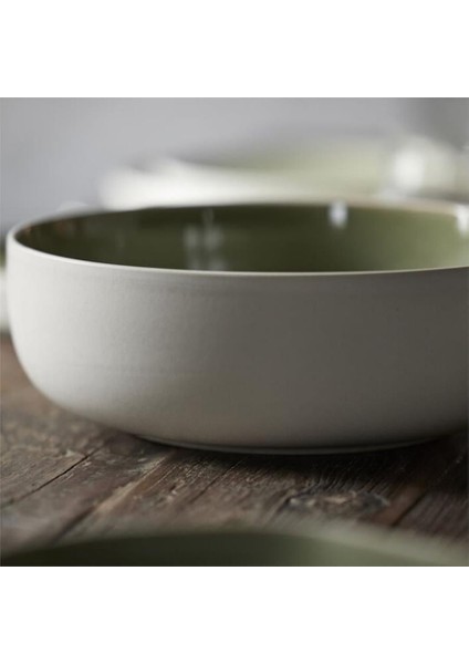 North Seramik Salata Kasesi Mat Beyaz/parlak Yosun Çap: 25 cm fırsatları