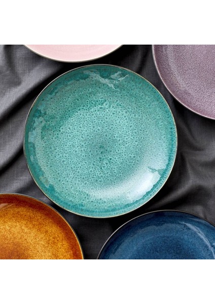 Gastro Seramik Yemek Tabağı Siyah/koyu Mavi Çap:40 cm