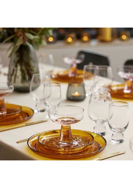 Kusintha Cam Tabak Amber Çap:25 cm