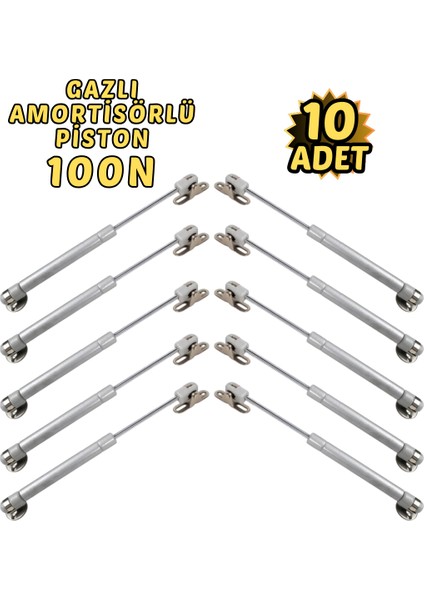 10’lu Dolap Kapak Pistonu Mutfak Dolabı Gazlı Amortisör 100N 27CM
