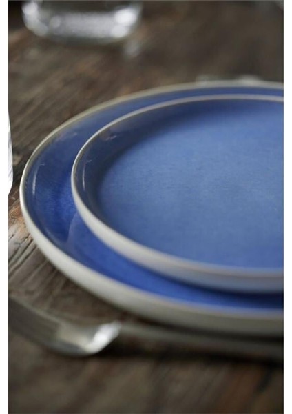 North Seramik Yemek Tabağı Mat Beyaz/parlak Nehir Çap: 27 cm