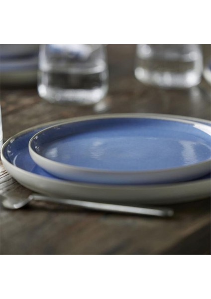 North Seramik Yemek Tabağı Mat Beyaz/parlak Nehir Çap: 27 cm