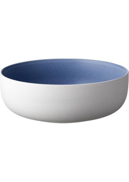 North Seramik Salata Kasesi Mat Beyaz/mat Nehir Çap: 25 cm