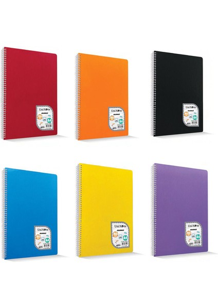 Çınar Colormaxı A4 80 Yp Kareli Spiralli Pp Defter 73026 - Siyah Kapaklı