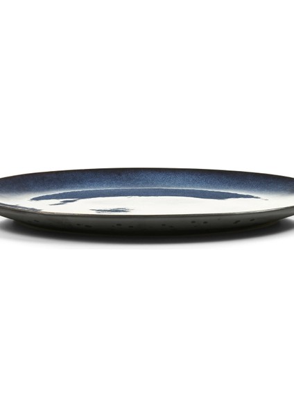 Gastro Seramik Oval Yemek Tabağı Siyah/koyu Mavi 45 x 34 cm