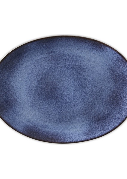 Gastro Seramik Oval Yemek Tabağı Siyah/koyu Mavi 45 x 34 cm