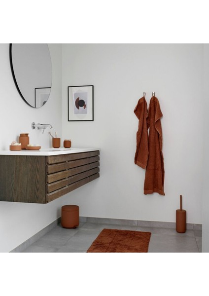 Fayans Banyo Paspası Terracotta Rengi Pamuk 50 x 80 cm