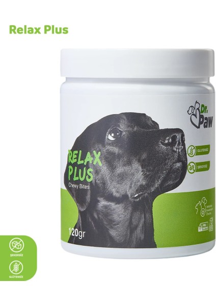 Relax Plus: Köpekler İçin Glütensiz ve Şekersiz Çiğnenebilir Tablet (120 gr)
