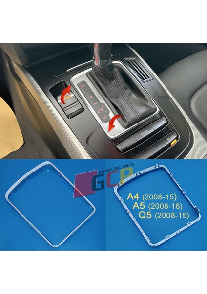 A4 B8 Vites Paneli Çerçevesi-A5 Vites Çerçeve Krom