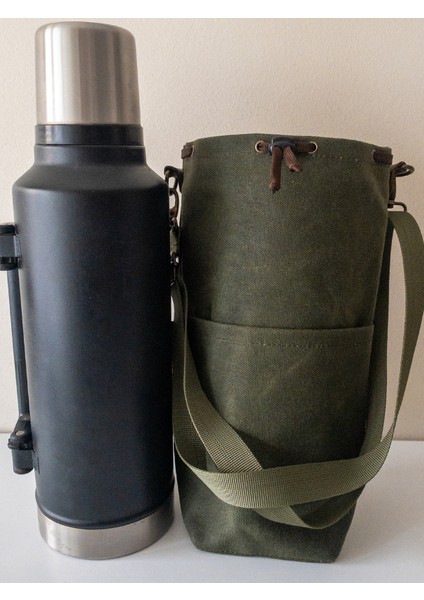 Tanto Kanvas Termos & Matara Taşıma Kılıfı - 2 L uyumlu XL modelleri