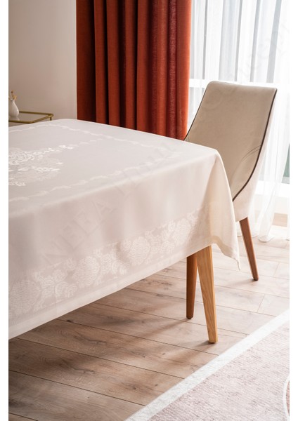 Jumbo Dertsiz Pano Krem Masa Örtüsü Masaörtüsü Silinebilir Kir Leke Tutmaz Sıvı Geçirmez