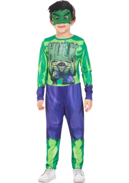 Erkek Çocuk Hulk Desenli Kostümü