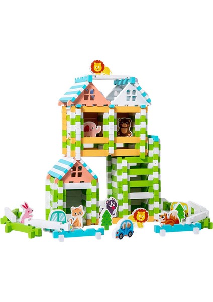 Ahşap Yapı Taşları Diy Evi 3 4 5 Yaşındaki ve Kı Için (Yurt Dışından)