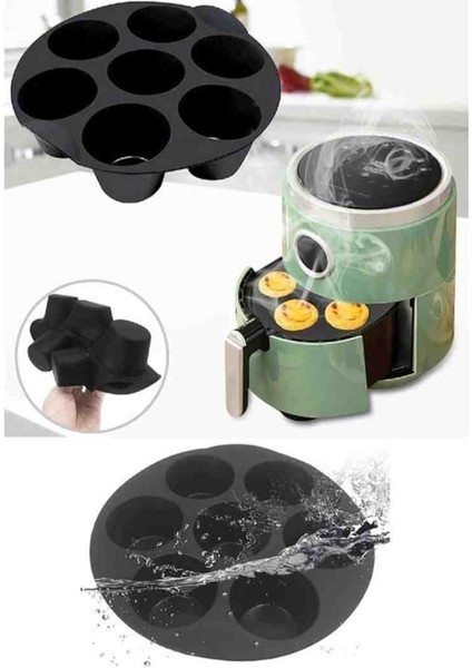 Airfryer 7 Gözlü Kek ve Çörek Kalıbı Silikon fiyatları