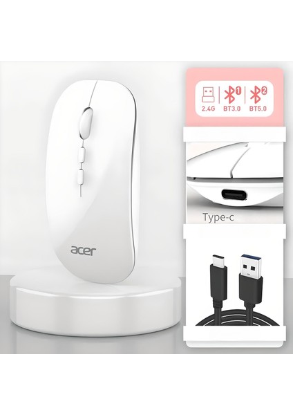 OMR050 Siyah Kablosuz Sessiz Tuşlu Mouse 1000-1200-1600 Dpı