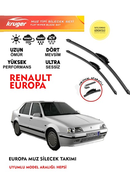 Renoult 19 R19 Europa Muz Silecek Takımı 1995 Model Araca Özel . Aparat
