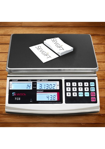Swock Tcs-A Hassas Sayıcı Terazi (15KG / 0.2gr)