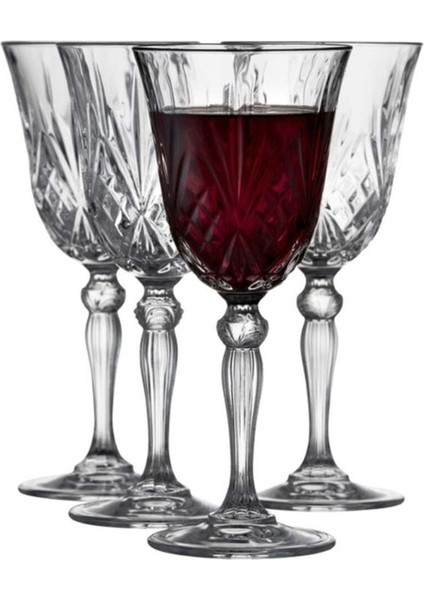 Melodia Kristal Kırmızı Şarap Kadehi 4 Adet 27 cl