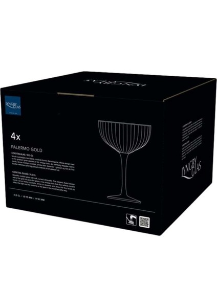 Palermo Gold Kokteyl Bardağı 4 Adet 31,5 cl indirimleri