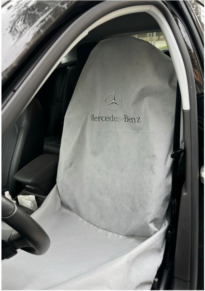 Mercedes Baskılı Koltuk Kılıfı Bez Servis Koruma Kılıf 2 Adet