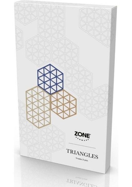 Triangles Tencere Altlığı 3'lü Çok Renkli 16 x 14 x 0.9 cm