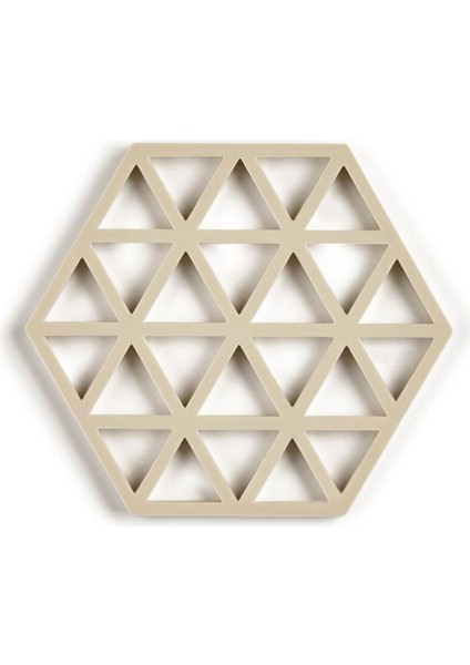 Üçgenler Sehpa Altı Bej 16 x 14 x 0.9 cm