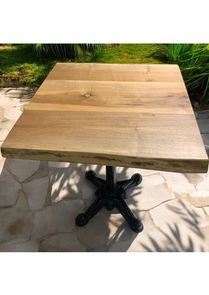 Cafe Masa Ahşap Kütük Masa 70 x 70