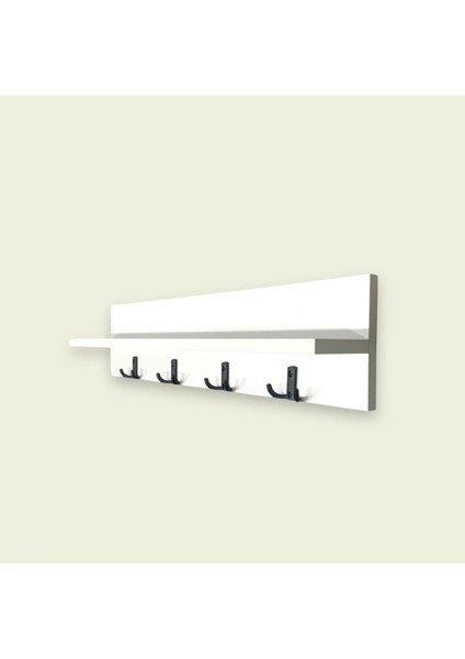 Portmanto Duvar Askılığı Elbise Askılığı 80 cm (Beyaz)
