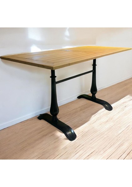 Cafe Masa Bambu Ahşap Yemek Masası 120 x 70