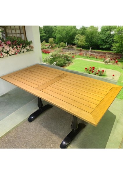 Cafe Masa Bambu Ahşap Yemek Masası 120 x 70 modelleri