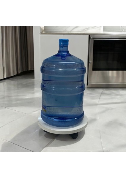 Yuvarlak Ahşap Saksı Altlığı Damacana Tüp Saksı Sehpası