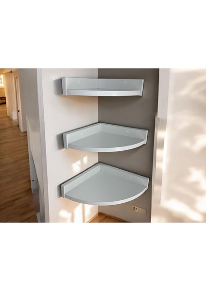 3'lü Üçgen Köşe Raf 31 x 26 x 23