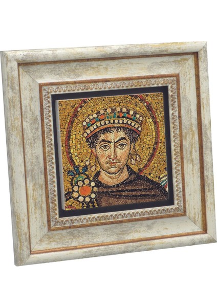 I. Justinianus (Büyük Jüstinyen) Baskılı Taş Tablo 20X20