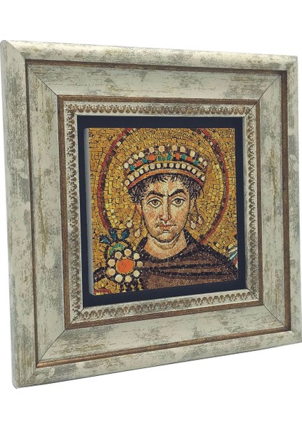 I. Justinianus (Büyük Jüstinyen) Baskılı Taş Tablo 20X20