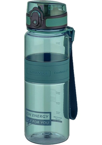 Yumuşak Silikon Kapaklı 500ml Yeşil Tritan Su Şişesi, Hafif ve Sağlam Tasarım