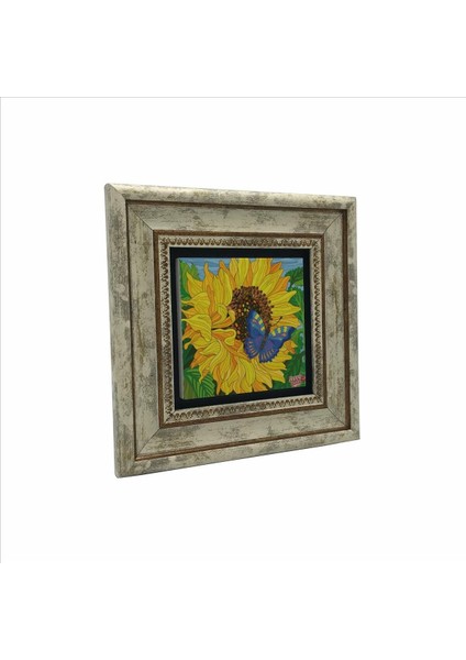Kelebek Baskılı Taş Tablo 20X20 fırsatları
