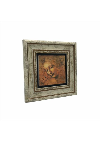 Kadın Başı Eskizi (Leonardo Da Vinci, 1508) Baskılı Taş Tablo 20X20 fırsatları
