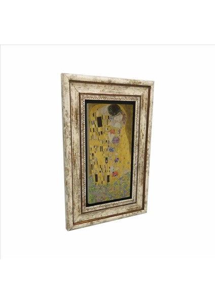 Öpücük (Gustav Klimt, 1907) Baskılı Taş Tablo 20X30