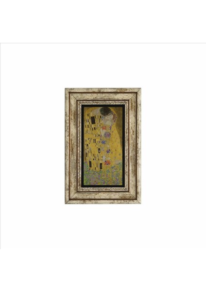 Öpücük (Gustav Klimt, 1907) Baskılı Taş Tablo 20X30